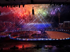 Supporting image for story: In Pictures: Raging Bull kicks off Commonwealth Games opening ceremony