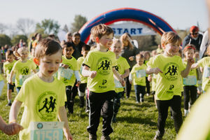 Children during the run