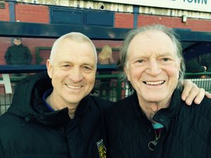 Brian Little with actor David Bradley.