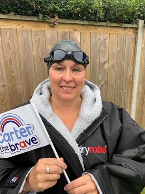 Lucy Chatting is taking on a 10 kilometre swim next Friday to raise money for research into childhood leukaemia and a charity which grants wishes for terminally and critically ill children.