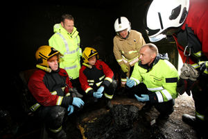 Crews undergoing fire investigation training