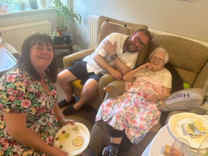 Residents and family members at HC-One’s Perry Locks Care Home celebrating cheese and wine day