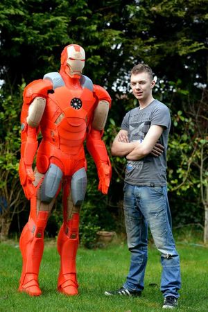 The Iron Man model is lifesize