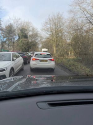 Parking at Haughmond Hill earlier this month.