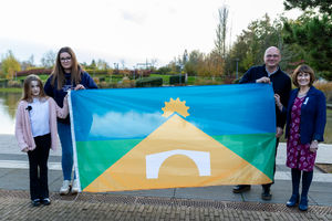 Amelia, aged nine and pupil at Randlay Primary School has been named the winner of the flag competition