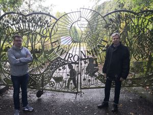 Ellis Turrell (left) with Tettenhall Wightwick councillor Jonathan Crofts at the site.