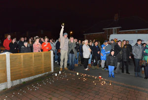 Residents of Wood Road and Wood Avenue attended the memorial