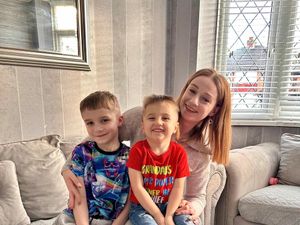 Mum Maria with sons Roman and Ricco. 