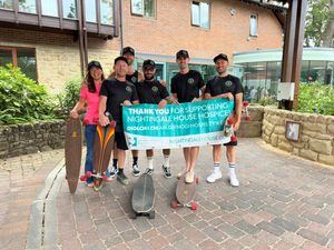 Supporting image for story: Adventurous group on a coast to coast skateboarding mission to remember beloved friends