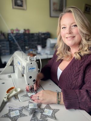 Gem Downward as been sewing keepsakes for Severn Hospice