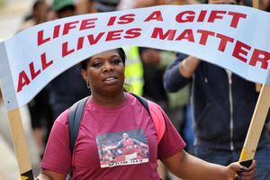 People taking part in the Justice 4 Dalian march earlier this year