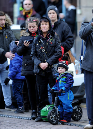 People gathered for the Wolverhampton Remembrance Sunday service