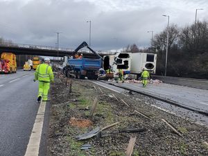 Supporting image for story: M6 closed for 'most of Sunday' leaving hour-long M54 delays after lorry crash