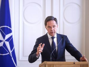 Nato secretary-general Mark Rutte speaking during a news conference