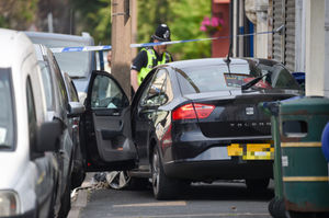 A taxi crashed into a lamppost in Park Lane East. Photo: SnapperSK