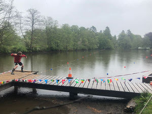 Stone skimming will become more serious in the Mid Wales renowned for hosting unusual sports this Bank Holiday