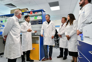 Jeff Bousfield, CEO of Nonacus (Second left) with digniatries. Picture by Simon Hadley/www.simonhadley.co.uk