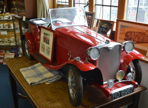 One of the larger models is this scale replica of Gillian Rogers' 1935 Singer Le Mans