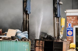 Fire crews on site on Tuesday morning