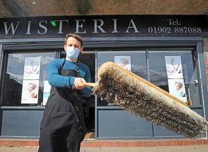 Getting ready to re-open his salon Wisteria is owner Rob Cauldwell