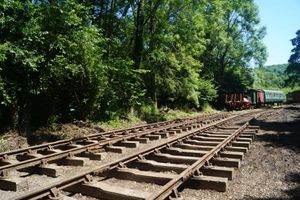 They were used to re-lay the siding above the station platform