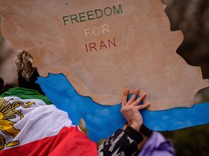 Supporting image for story: UK condemns ‘brutal’ Iranian regime as Donald Trump sends armada to region