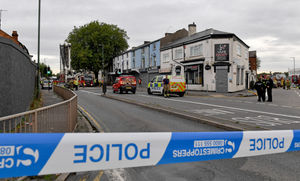 Roads were closed while emergency services worked at the scene on Stafford Street on September 25