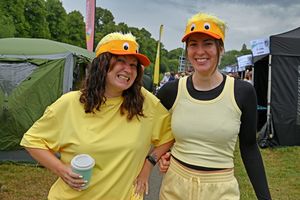 Yvonne Millard and Kirsty Locking were all smiles at the festival