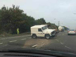 Supporting image for story: Delays on the M54 after two-vehicle collision