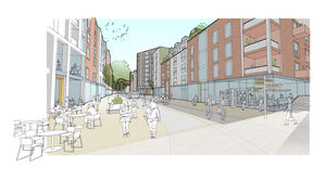 How 'New Smithfield Road' could look. Picture: LDA Design