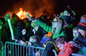 Hundreds of families turned out to watch the fireworks