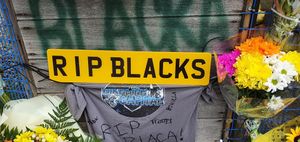 There were many types of tributes for the 21-year-old, including a car sign