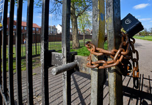 The gates to Stevens Park have been locked and signs have been put up – as the council will review the measures on Friday