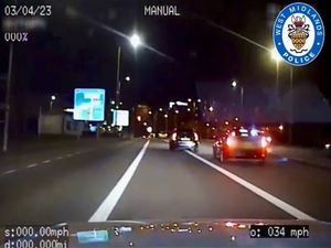 Supporting image for story: Dramatic video shows police chasing stolen taxi through Wolverhampton city centre