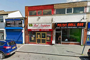 Businesses at Carters Green, West Bromwich.