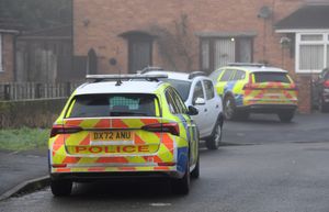 The suspected murder scene in Elm Road, Norton Canes.