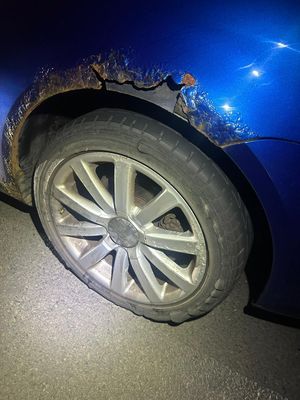 The vehicles were brought to a halt on the M6 near Stafford. Photo: @StaffsRCT