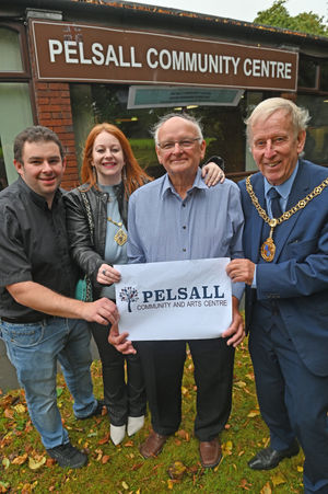 From left: Justin Roberts, Louisa Hughes, Arthur Roberts and mayor Councillor Chris Towe