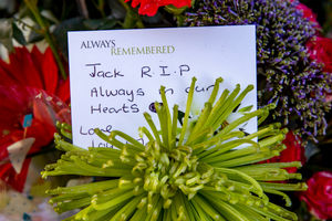 Floral tributes have been left at the scene 