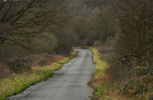Gibbet Lane, where the perpetrator shot and robbed squire and landowner, Benjamin Robins.