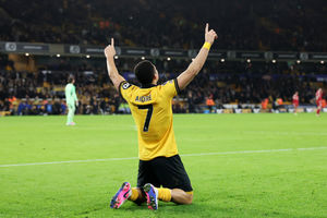 Andre celebrates his winner (Photo by David Rogers/Getty Images)