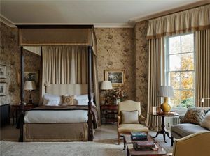 Bedroom inside Chyknell Hall. Photo - Rightmove/Savills.