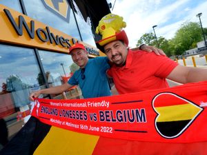 Supporting image for story: Fans in good spirits ahead of England Women's match against Belgium at Molineux