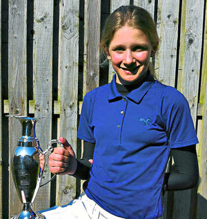 Emily Price with her trophy