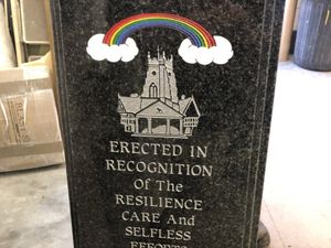 Supporting image for story: Market Drayton Town Council's Covid memorial stone revealed