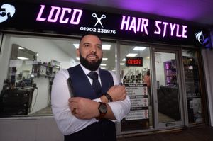 Alan Nadir outside his Loco Hair Style on Cleveland Street