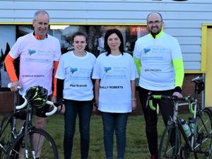 Supporting image for story: Oswestry pair in cycle ride in memory of Sally