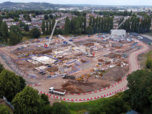 Supporting image for story: Birds-eye view shows progress on Smethwick's £73 million Aquatics Centre