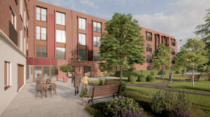 A CGI of Maxfield Place, a new extra care facility being constructed in Shrewsbury