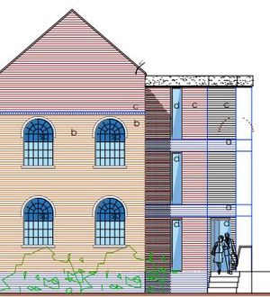 An artist's drawing of how the building will look